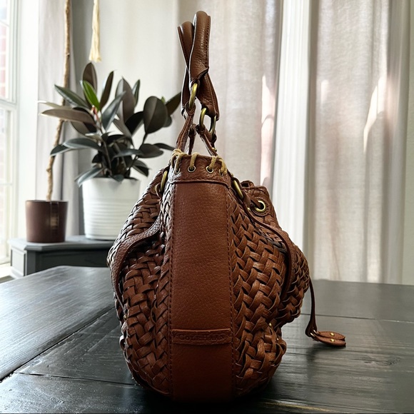 Cole Haan Village Weave Cognac Brown Hobo Bag - Picture 3 of 16